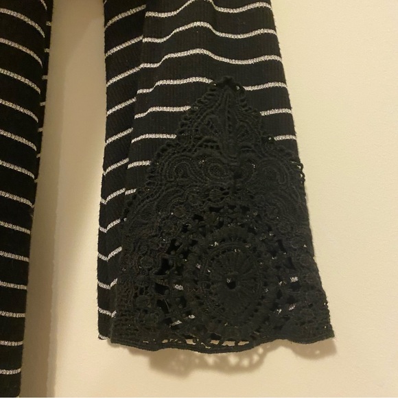 Xhilaration Girls 10/12 Large Long Sleeve Black Sliver Dress - Picture 10 of 12